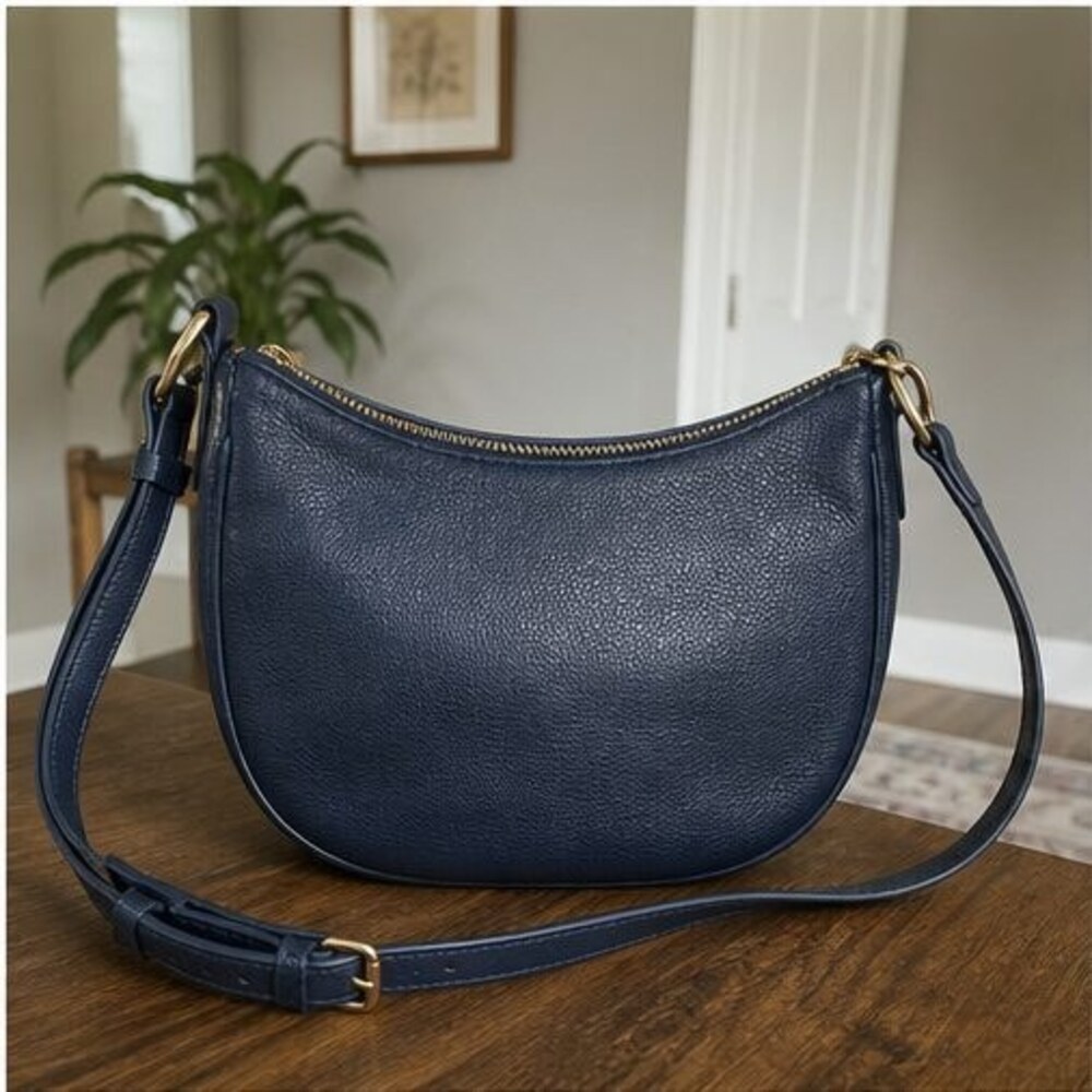 Burgundy Pebbled Crossbody Bag